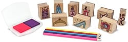Melissa & Doug coffret de tampons en bois princesse jouet créatif