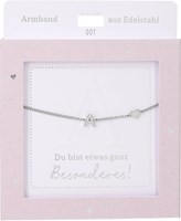 Depesche bracelet argenté avec cœur et lettre A - bijou d'amitié