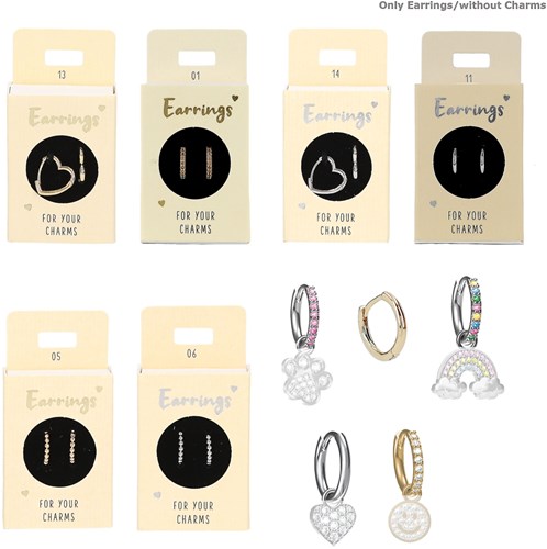 Depesche boucles d'oreilles bijoux enfant - boucles rondes colorées argent