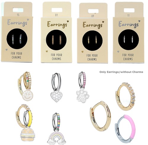 Depesche boucles d'oreilles bijoux enfant - boucles rondes colorées argent-2