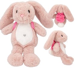 Depesche Princess Mimi peluche lapin Nelly avec sac à dos peluche rose