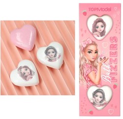 Depesche TOPModel bombe de bain set - jouet de bain en forme de cœur parfumé à la fraise
