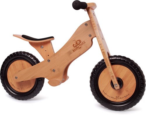 Kinderfeets Vélo d'équilibre en bois à partir de 2 ans - Bambou Marron