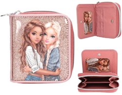 Depesche TOPModel portefeuille rose pois paillettes compartiment zippé