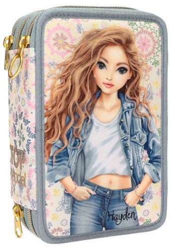 Depesche TOPModel trousse 3 compartiments bleu festival fun set scolaire-3