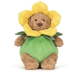 Jellycat peluche Bartholomew Bear Daffodil Outfit - ours en peluche doux