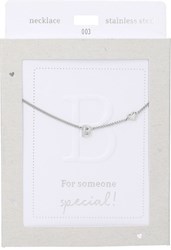 Collier Depesche Heart of Gold argenté avec lettre B femme