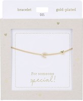 Depesche bracelet Heart of Gold doré avec lettre C et cristal