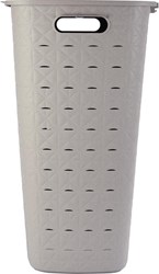 Curver boîte à linge Softex 56L taupe - panier à linge plastique avec couvercle