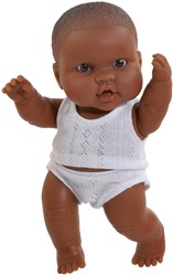 Paola Reina Pop Puppegie fille foncée/rose (21cm)