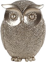 Van Manen sculpture hibou jouet décoration doré pailleté polystone
