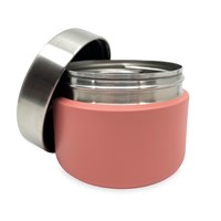 Smikkels boîte à fruits inox snackbox 420ml rose sans BPA pour l'école-2