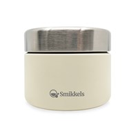 Smikkels boîte à fruits inox enfants 420ml blanc doux - boîte à goûter école