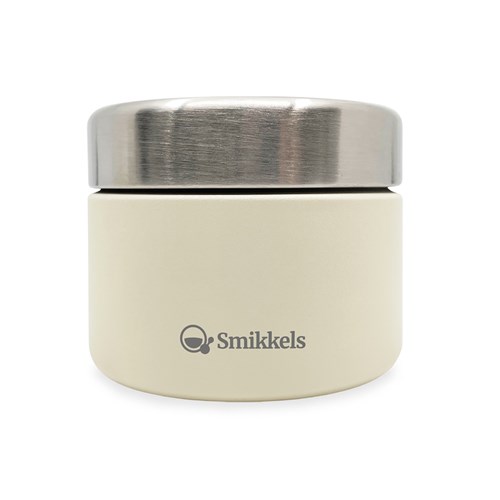 Smikkels boîte à fruits inox enfants 420ml blanc doux - boîte à goûter école