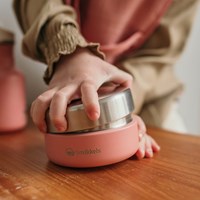 Smikkels foodjar en acier inoxydable 280ml rose boîte à goûter-3