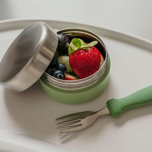 Smikkels boîte à fruits inox enfant 280ml vert - boîte à snack durable-3