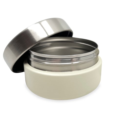 Smikkels - Boîte à aliments inox 280ml blanc - boîte à goûter enfant-2