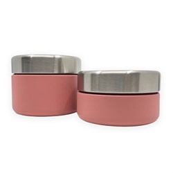 Smikkels set de boîtes à aliments inox - Rose - Contenants à snacks durables
