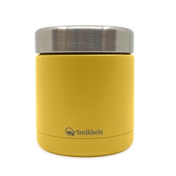 Smikkels - Boîte à lunch isotherme enfant jaune - bocal alimentaire inox 350ml