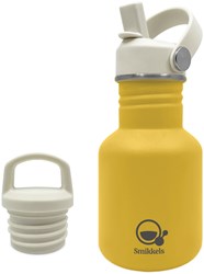 Smikkels gourde enfant inox jaune 350ml - bouteille scolaire durable