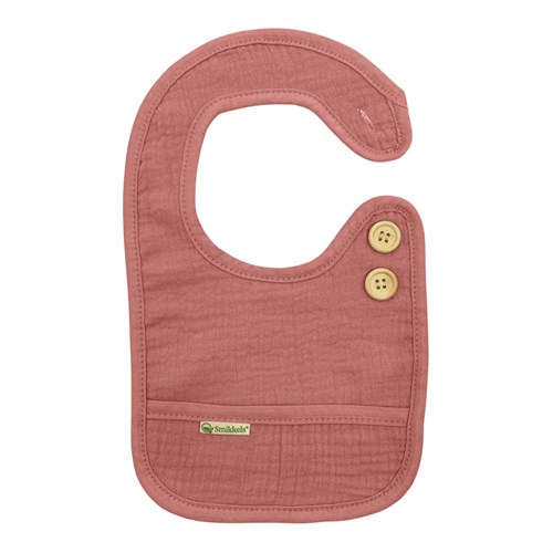 Smikkels - Bavoir en coton S - Rose