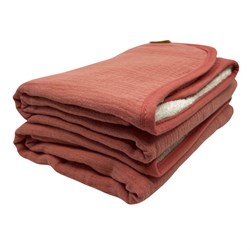 Smikkels serviettes bébé set rose - mousseline et éponge - coton biologique