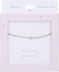Depesche bracelet Heart of Gold argenté avec lettre I pour femmes