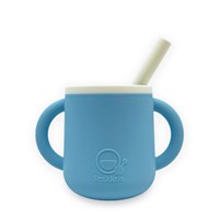 Smikkels - Gobelet enfant en silicone avec oreilles - Bleu-2