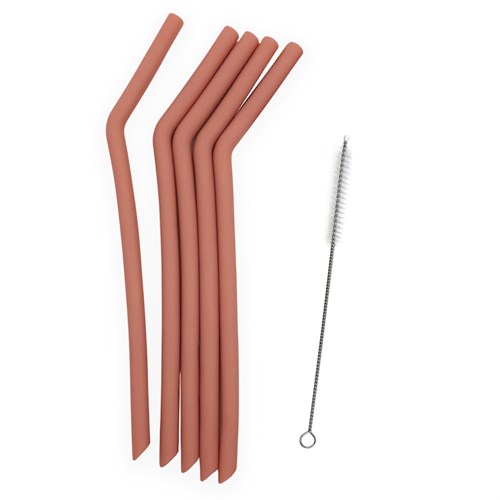 Smikkels - Pailles en silicone XL - Rose