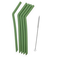 Smikkels - Pailles en silicone XL - Vert - Pailles réutilisables