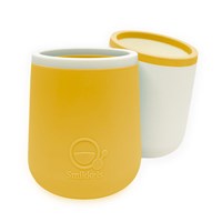 Smikkels gobelets en silicone pour enfants set jaune - gobelets durables bébé