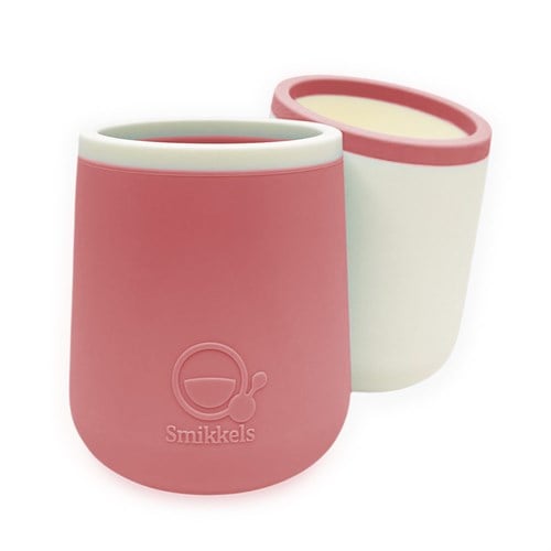 Smikkels - Gobelets en silicone pour enfants (set) - Rose