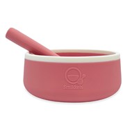Smikkels - Bol enfant en silicone avec cuillère - Rose-2