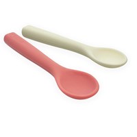 Smikkels - Cuillères en silicone (set) - Rose