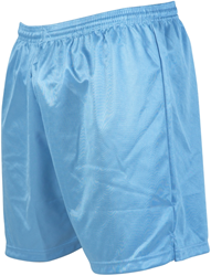 Precision short de football junior micro-rayures polyester bleu ciel M/L