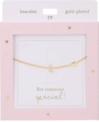 Depesche bracelet Heart of Gold avec lettre L en acier doré