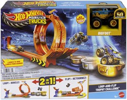 Hot Wheels Monster Trucks Circuit Looping - Coffret Défi Trophée Bigfoot