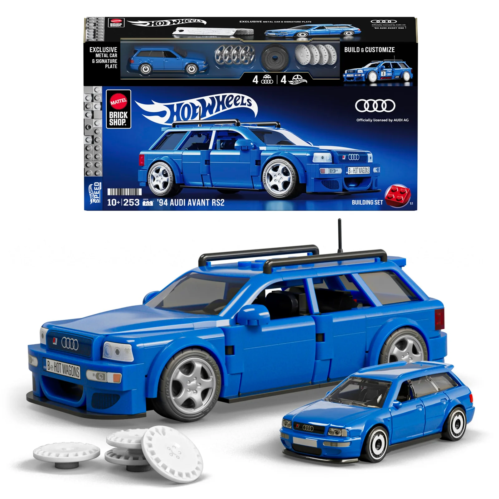 Hot Wheels coffret de construction - '94 Audi Avant RS2 - Voiture jouet - 252 pièces