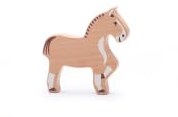 Bajo ferme cheval jouet - figurine cheval bois (L) multicolore