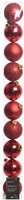 Decoris boules de Noël plastique rouge 6cm lot de 10 décorations arbre