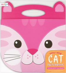 Ooly carnet de croquis chat - carnet à dessin portable pour enfants - 60 pages