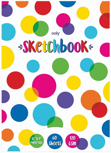 Ooly carnet de croquis papier pour enfants - bloc créatif 60 feuilles