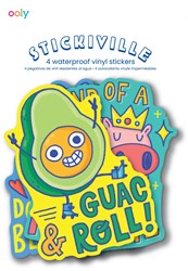 Ooly stickers Stickiville Punny Pals vinyle lot de 4 découpés