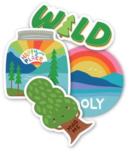 Ooly set de stickers Stickiville Wild Outdoors vinyle pour enfants-2