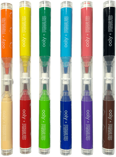 Ooly feutres Peanuts marqueurs pinceau et tampon double face 12 couleurs-2