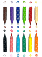 Ooly feutres Peanuts marqueurs pinceau et tampon double face 12 couleurs-3