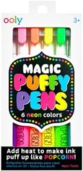Ooly stylos néon - Magic Puffy Pens set de marqueurs 3D pour enfants
