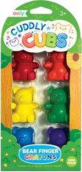 Ooly crayons à doigts ourson set de 6 couleurs pour enfants