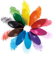 Ooly crayons ergonomiques - set de 10 couleurs - pour gauchers et droitiers-3