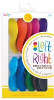 Ooly crayons ergonomiques - set de 10 couleurs - pour gauchers et droitiers
